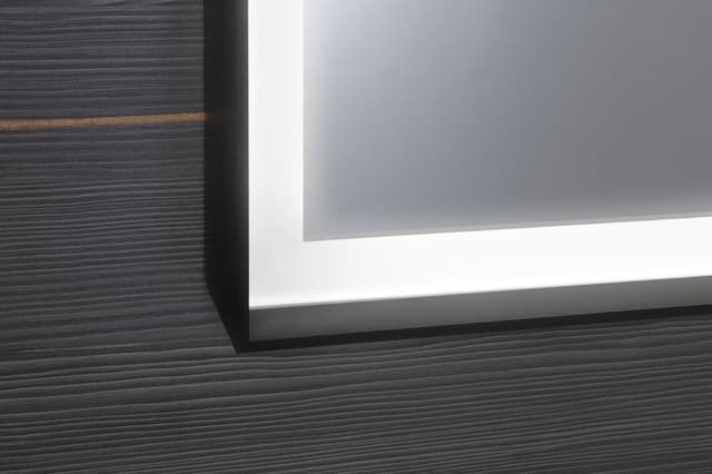 SORT lustro prostokątne z oświetleniem LED 120x70 cm, czarne matowe