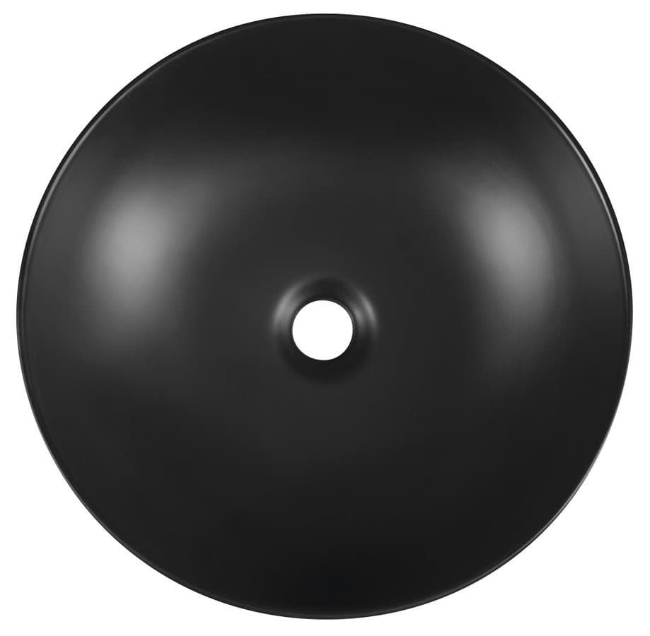 RONDANE nablatowa umywalka ceramiczna Ø 41cm, czarny mat