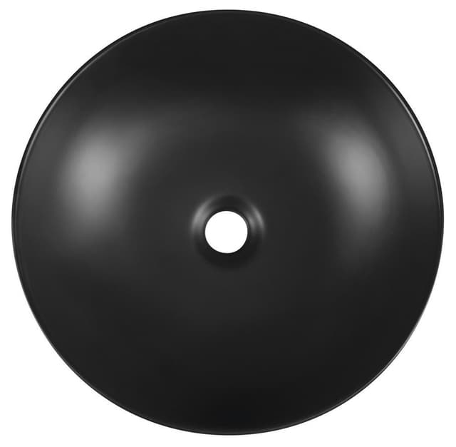 RONDANE nablatowa umywalka ceramiczna Ø 41cm, czarny mat