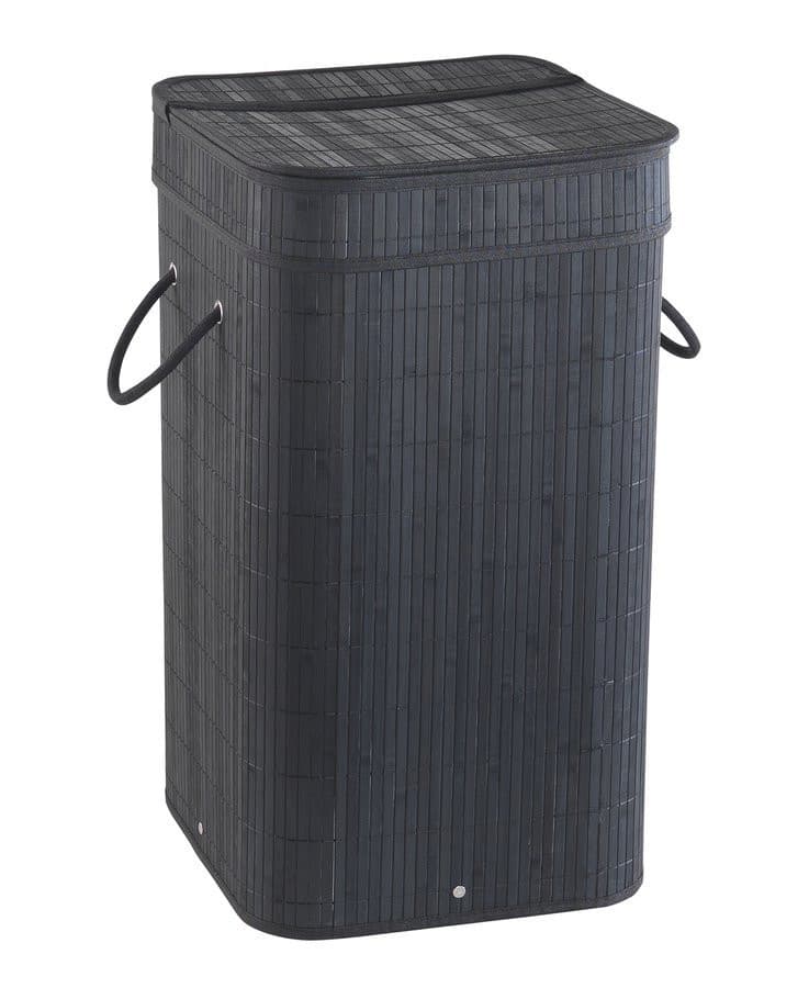 Kosz na bieliznę TATAMI 35,5x63x35,5cm, kanciaste czarne