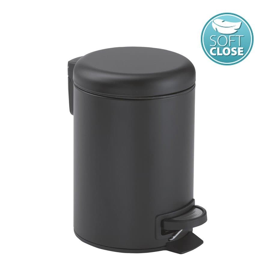 POTTY kosz na śmieci 5l, Soft Close, czarny mat