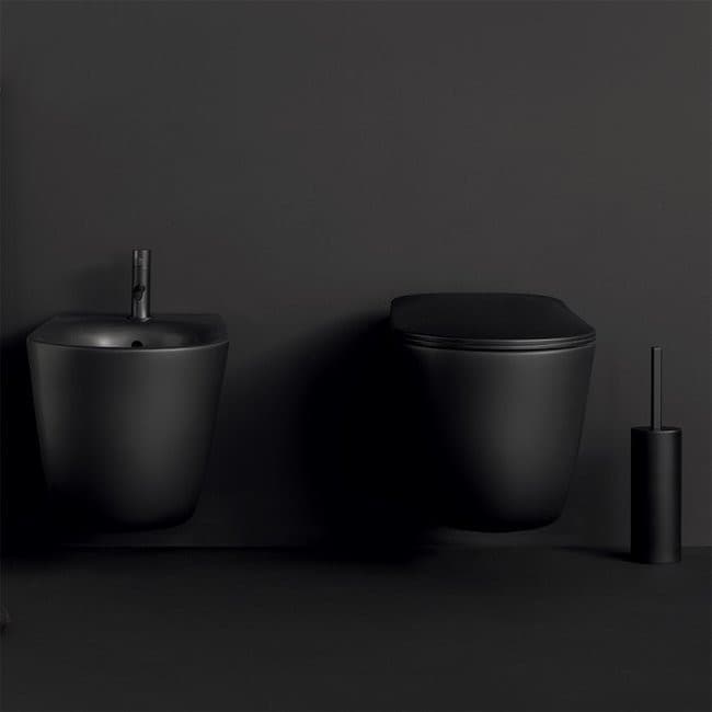 NOLITA WC wiszące Rimless 35x55cm, czarne matowe