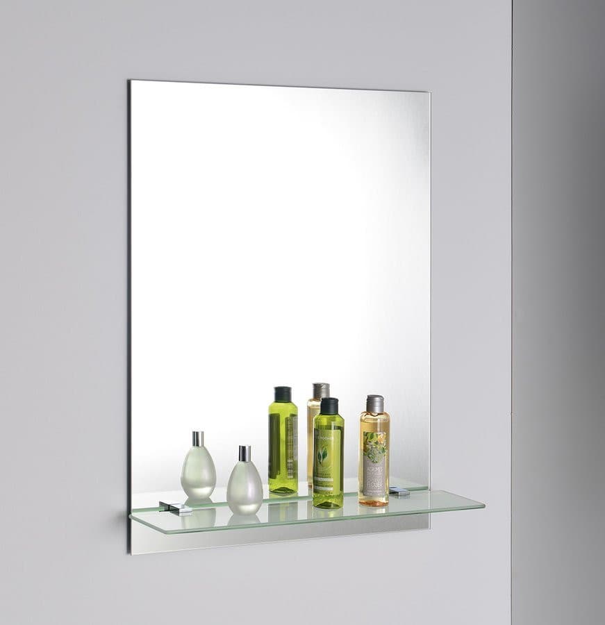 Lustro z półką 60x80cm z zawiasami, ochrona przed korozją