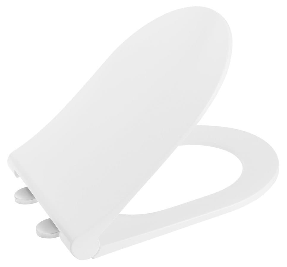 AVVA deska WC SLIM Soft Close, Duroplast, biała/chrom