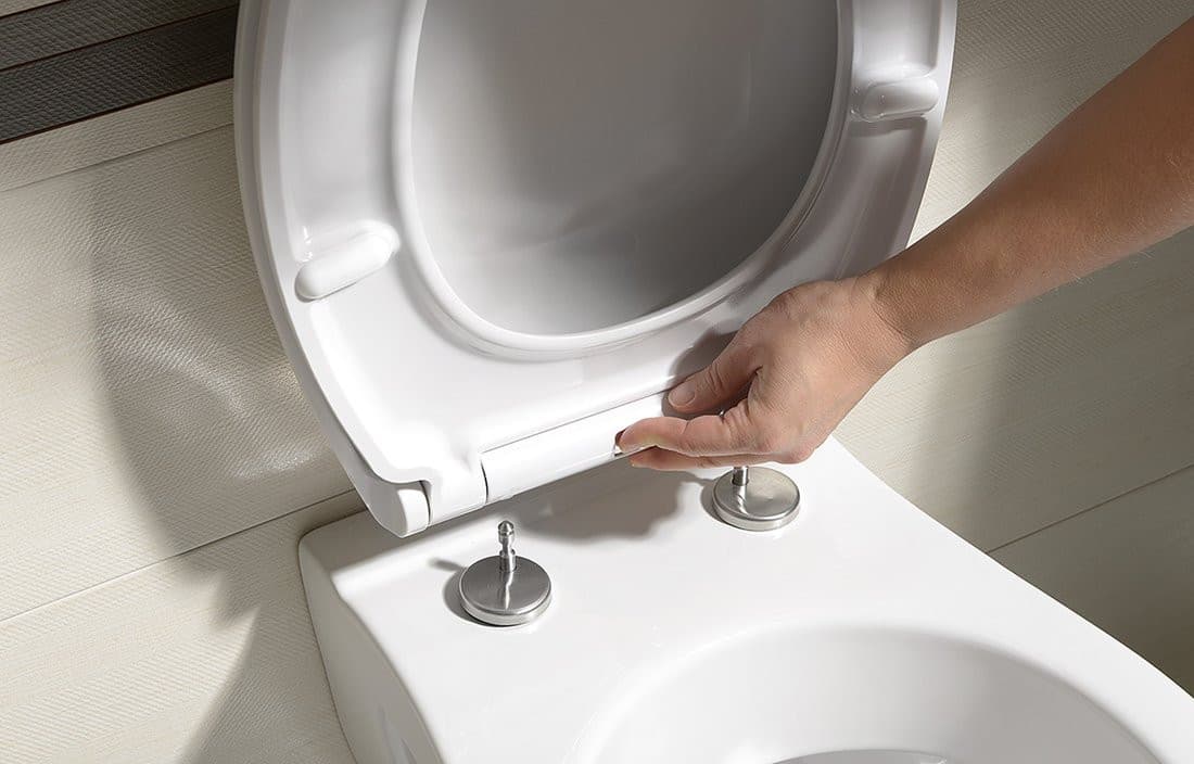 AVVA deska WC SLIM Soft Close, Duroplast, biała/chrom