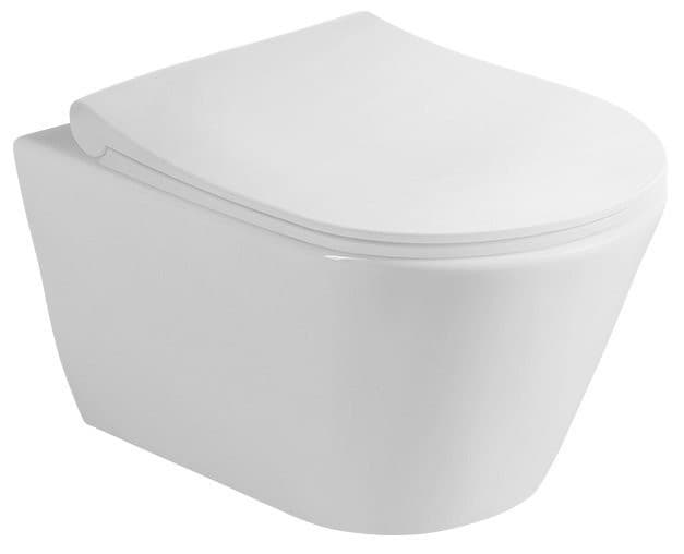 AVVA deska WC SLIM Soft Close, Duroplast, biała/chrom