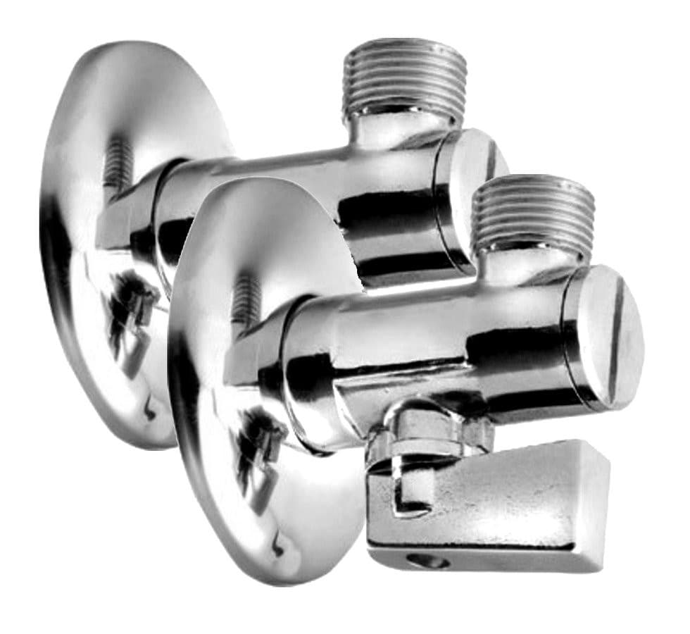 Zawór kulowy narożny 1/2 "x3/8", z filtrem, para, chrom