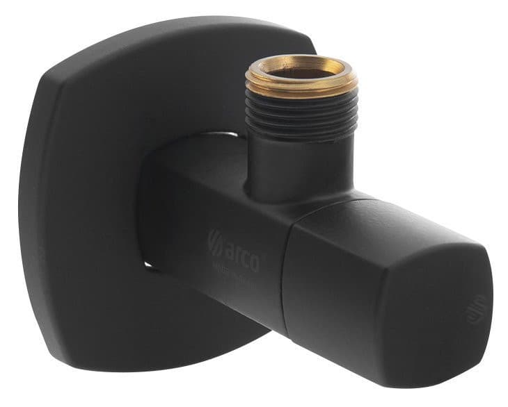 Zawór kątowy ARCO A-80 1/2 x 3/8, anticalc, czarny mat