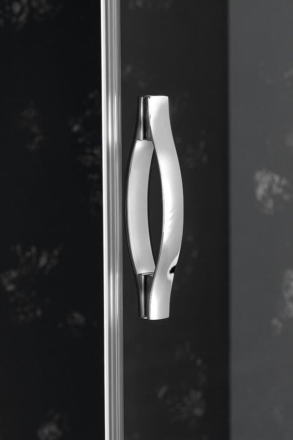SIGMA SIMPLY drzwi prysznicowe przesuwne 1100 mm, szkło Brick, polerowane aluminium