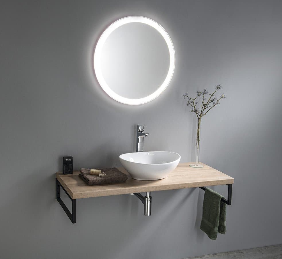 Umywalka nablatowa ceramiczna 42x34 cm owalna biała Aqualine
