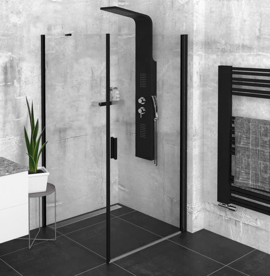 Kabina prysznicowa ZOOM BLACK 900x900mm, uniwersalna L/P