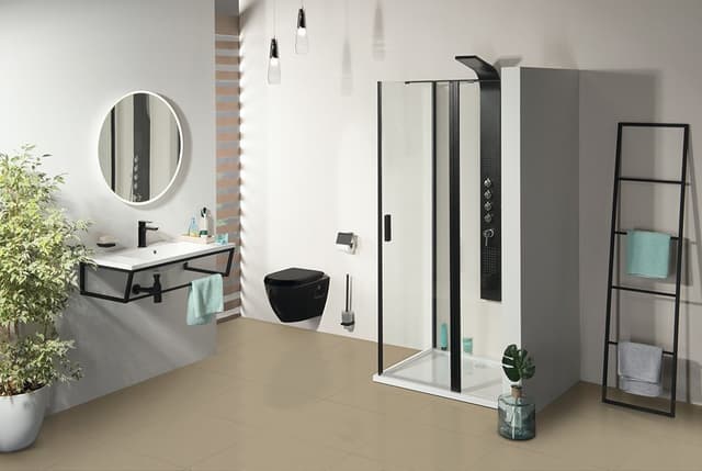 ZOOM BLACK kabina prysznicowa 140x80 cm, uniwersalne otwieranie