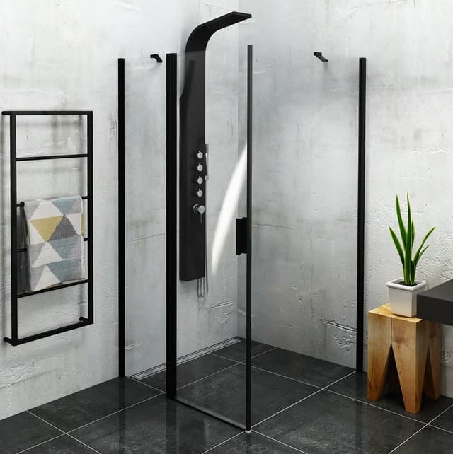 ZOOM BLACK kabina prysznicowa 110x80 cm, uniwersalne otwieranie