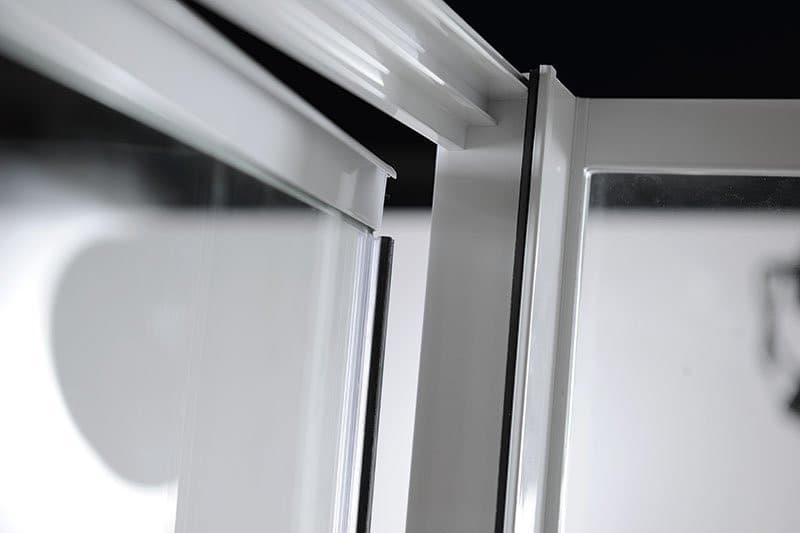 AMICO drzwi prysznicowe zawiasowe 820-1000x1850mm, szkło czyste