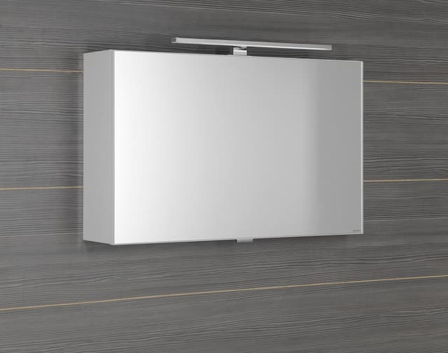 CLOE szafka lustrzana z oświetleniem LED, 80x50x18 cm, biała