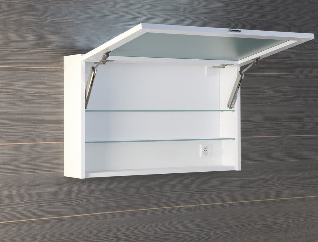 CLOE szafka lustrzana z oświetleniem LED, 80x50x18 cm, biała