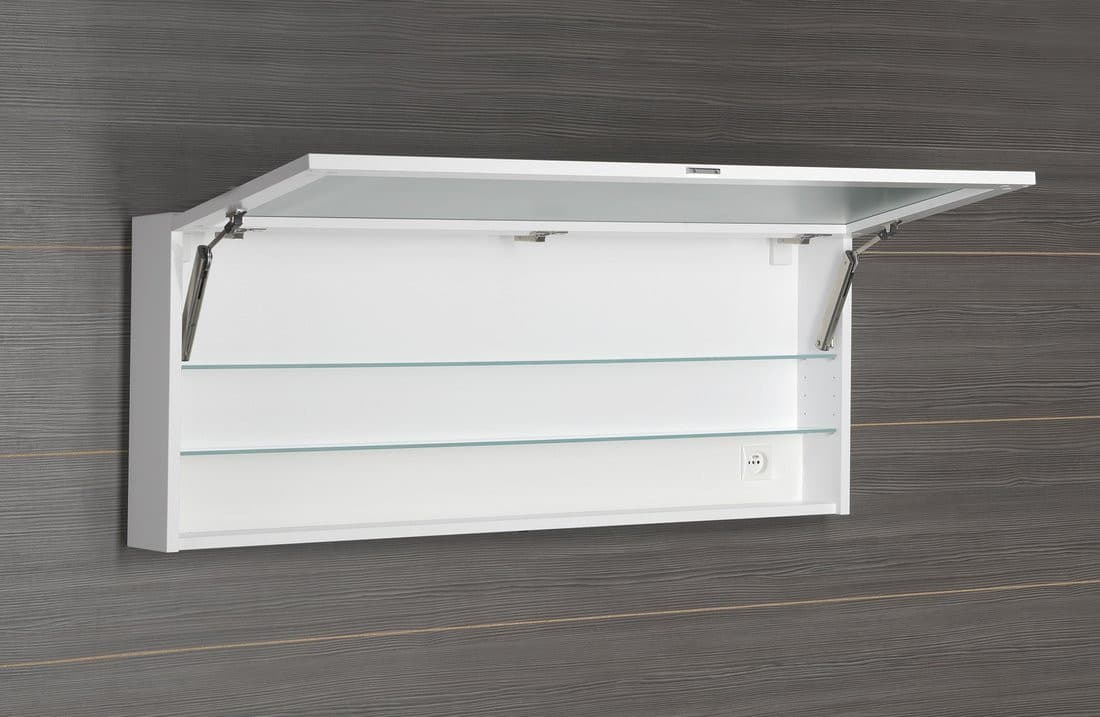 CLOE szafka z lustrem z oświetleniem LED, biała 120x50x18cm