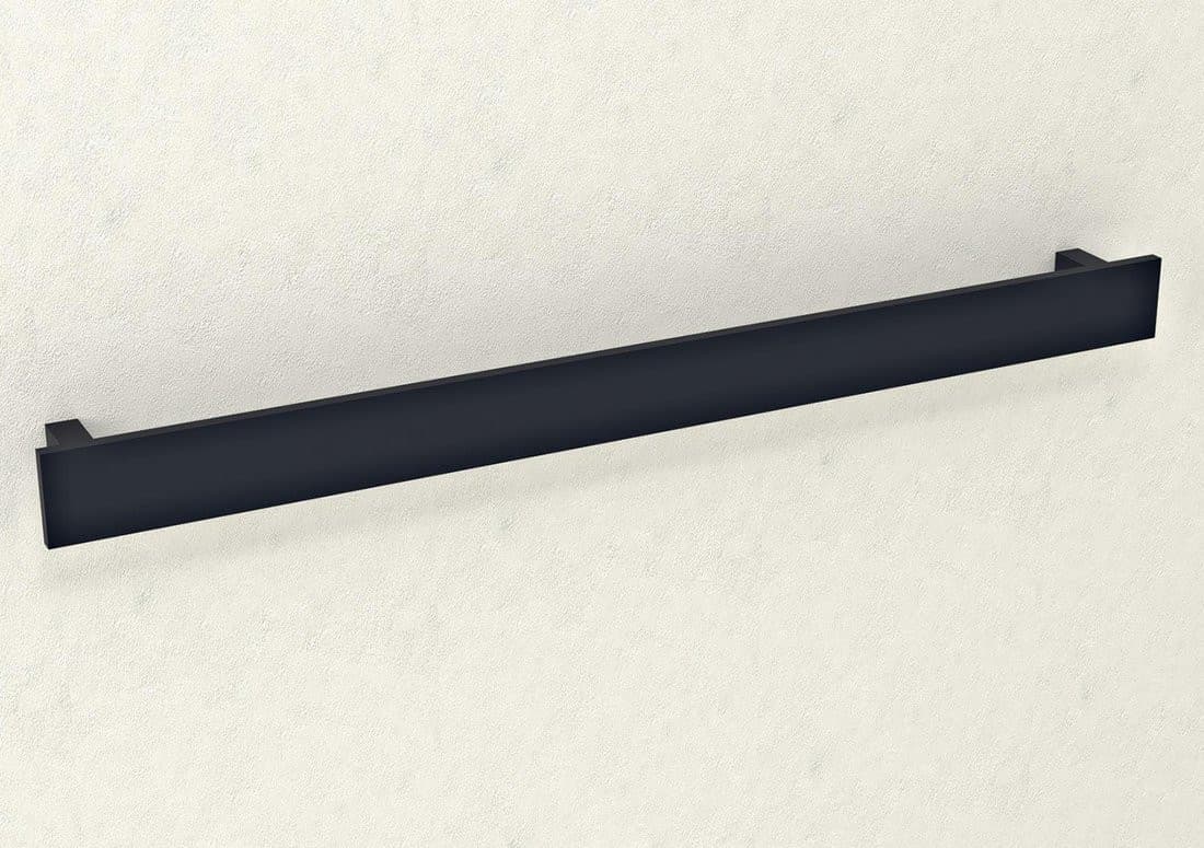 PATRON wieszak na ręczniki, aluminiowy, czarny mat, 800x60mm