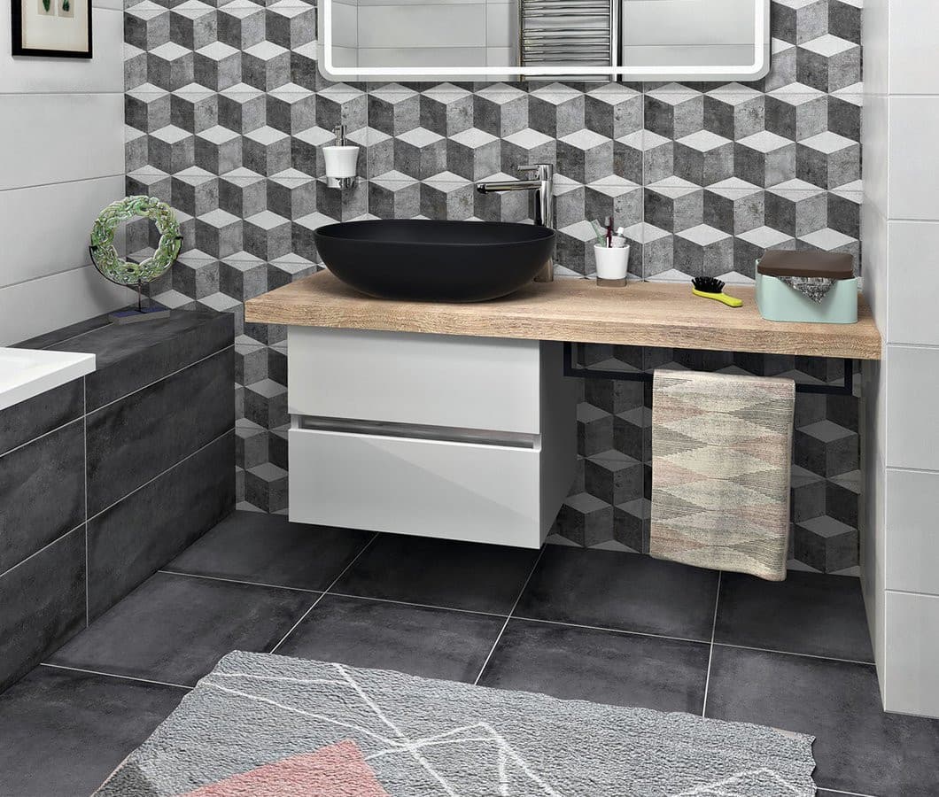 AVICE wieszak na ręczniki, stalowy czarny mat 600x95mm