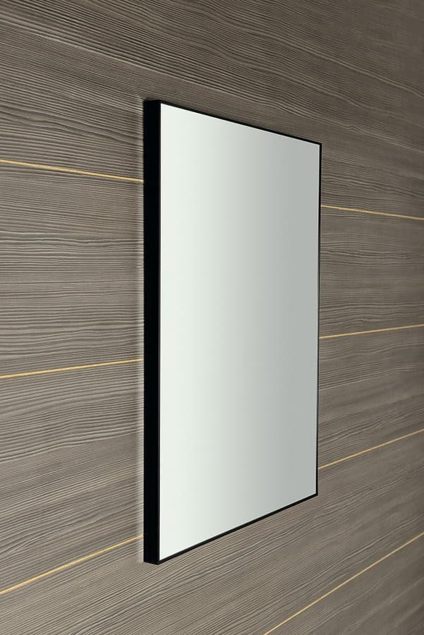 AROWANA lustro prostokątne w ramie, 600x800mm, czarny mat