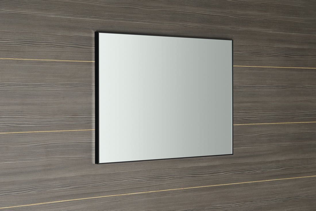 AROWANA lustro prostokątne w ramie, 600x800mm, czarny mat