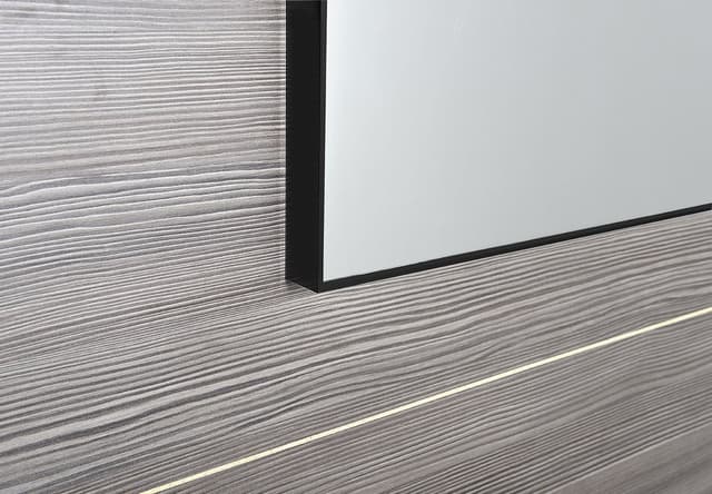 AROWANA lustro prostokątne w ramie, 600x800mm, czarny mat