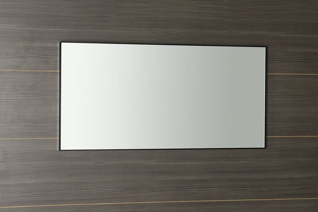 AROWANA lustro prostokątne w ramie czarny mat 1000x500mm
