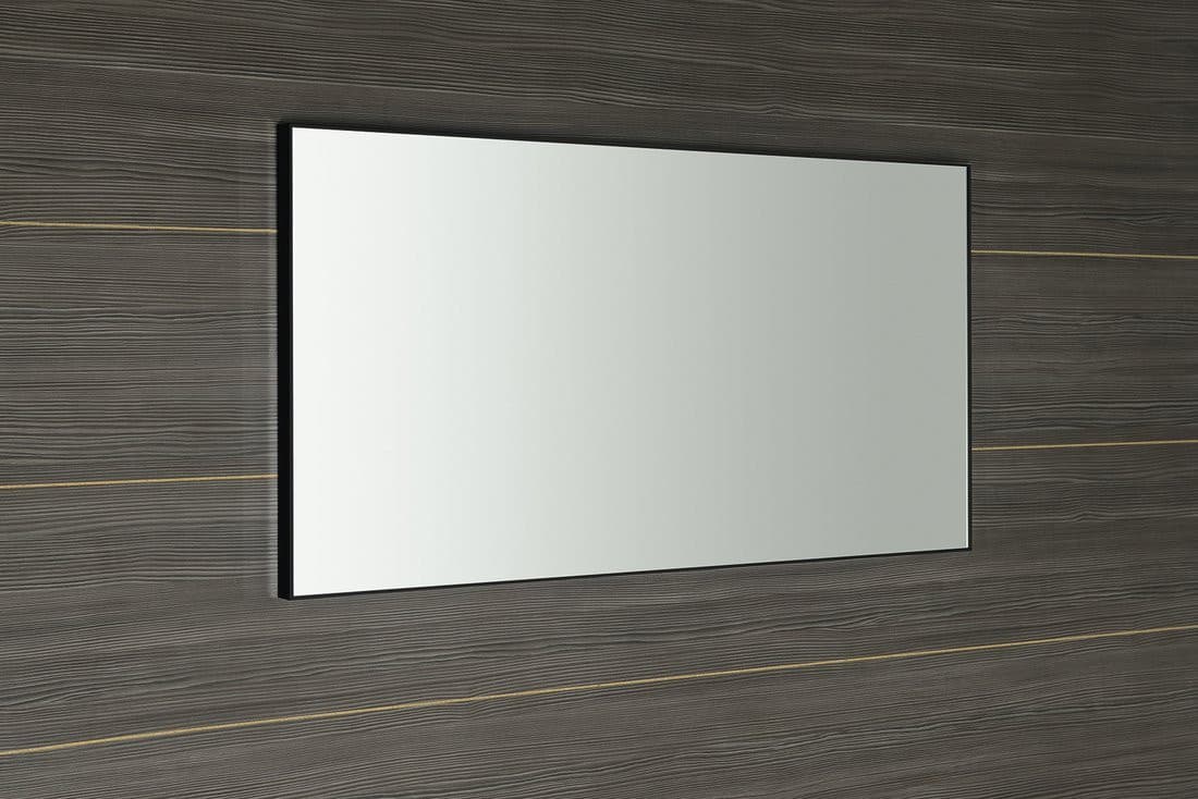 AROWANA Lustro prostokątne w ramie aluminiowej, 1200x600mm, czarny mat