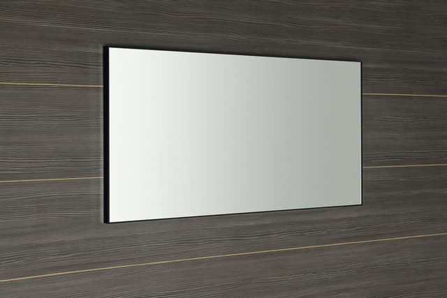 AROWANA Lustro prostokątne w ramie aluminiowej, 1200x600mm, czarny mat