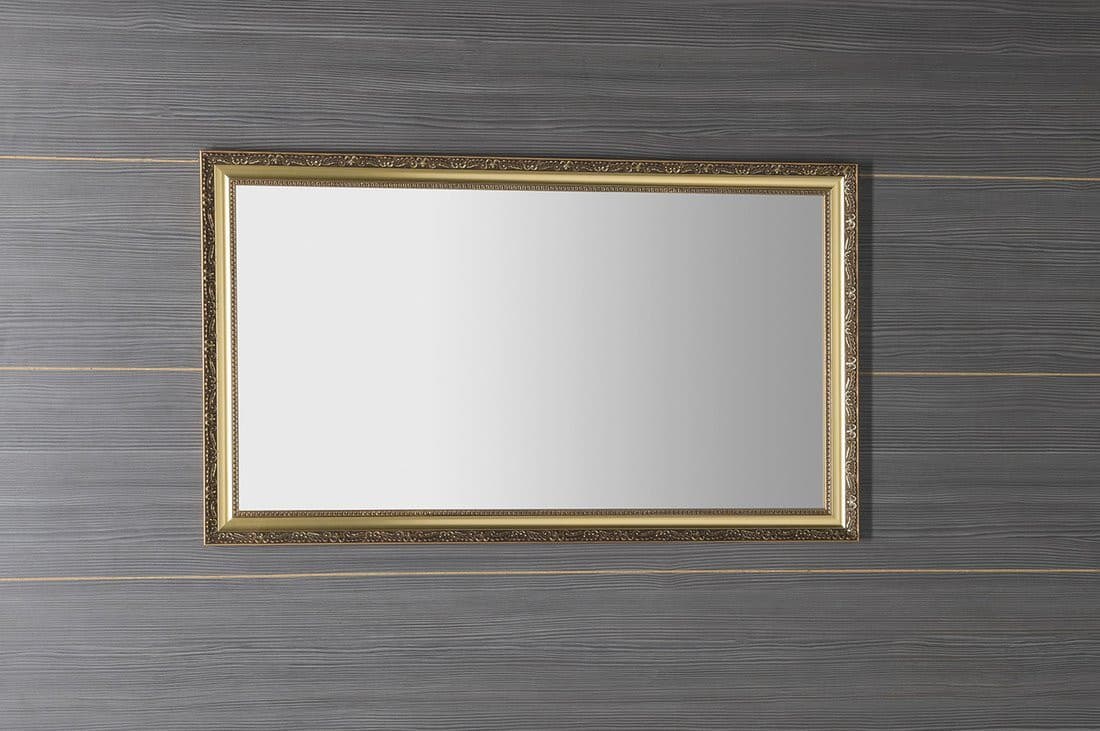 BOHEMIA lustro prostokątne w drewnianej ramie 589x989 mm, złote