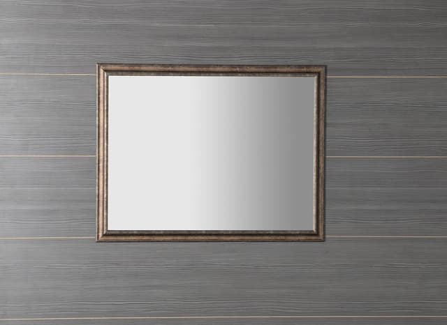 ROMINA lustro prostokątne w drewnianej ramie 680x880mm z brązową patyną