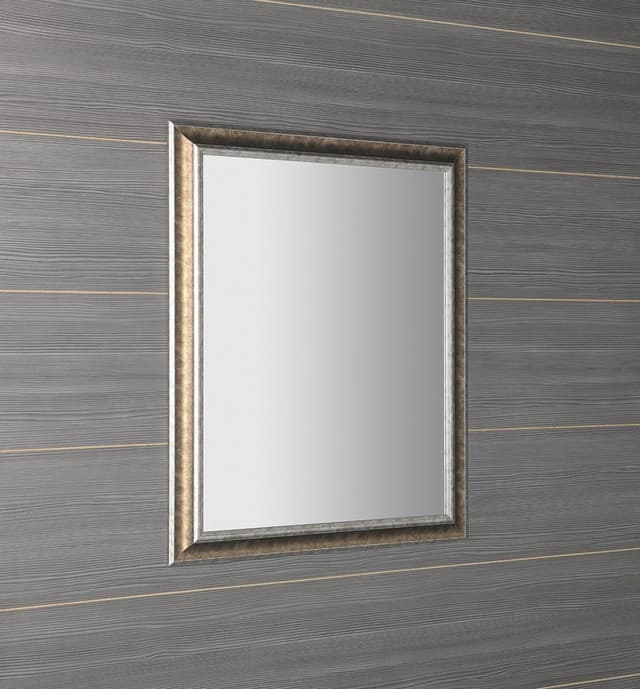 AMBIENTE lustro prostokątne w drewnianej ramie 720x920 mm, brązowa patyna
