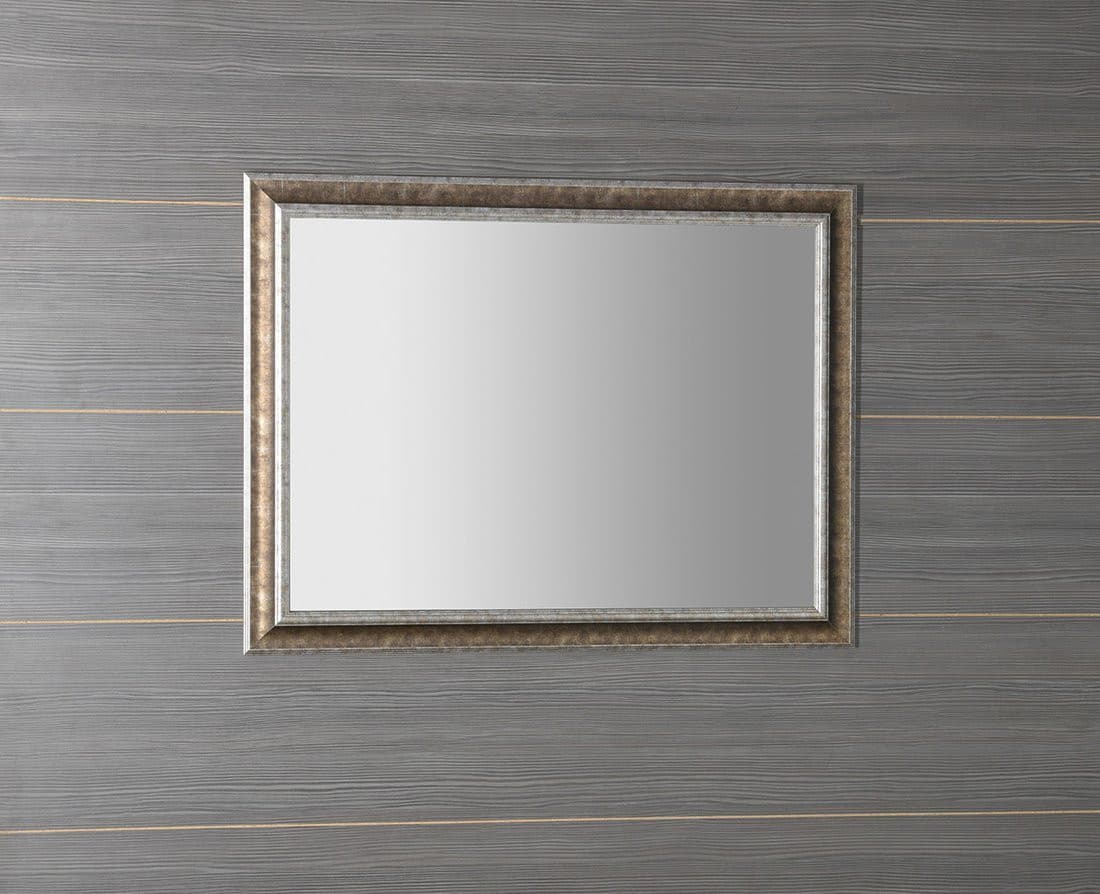 AMBIENTE lustro prostokątne w drewnianej ramie 720x920 mm, brązowa patyna