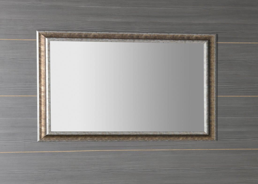 AMBIENTE lustro prostokątne w drewnianej ramie 620x1020mm, brązowa patyna