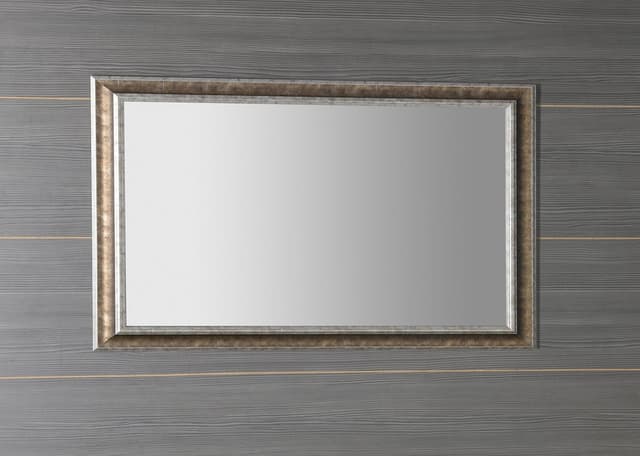 AMBIENTE lustro prostokątne w drewnianej ramie 620x1020mm, brązowa patyna