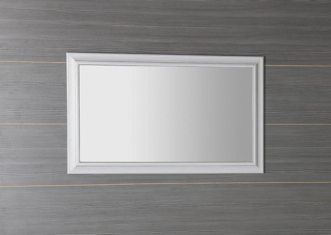 AMBIENTE lustro prostokątne w drewnianej ramie 620x1020 mm, starobiały