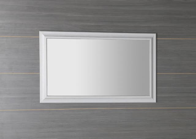 AMBIENTE lustro prostokątne w drewnianej ramie 620x1020 mm, starobiały