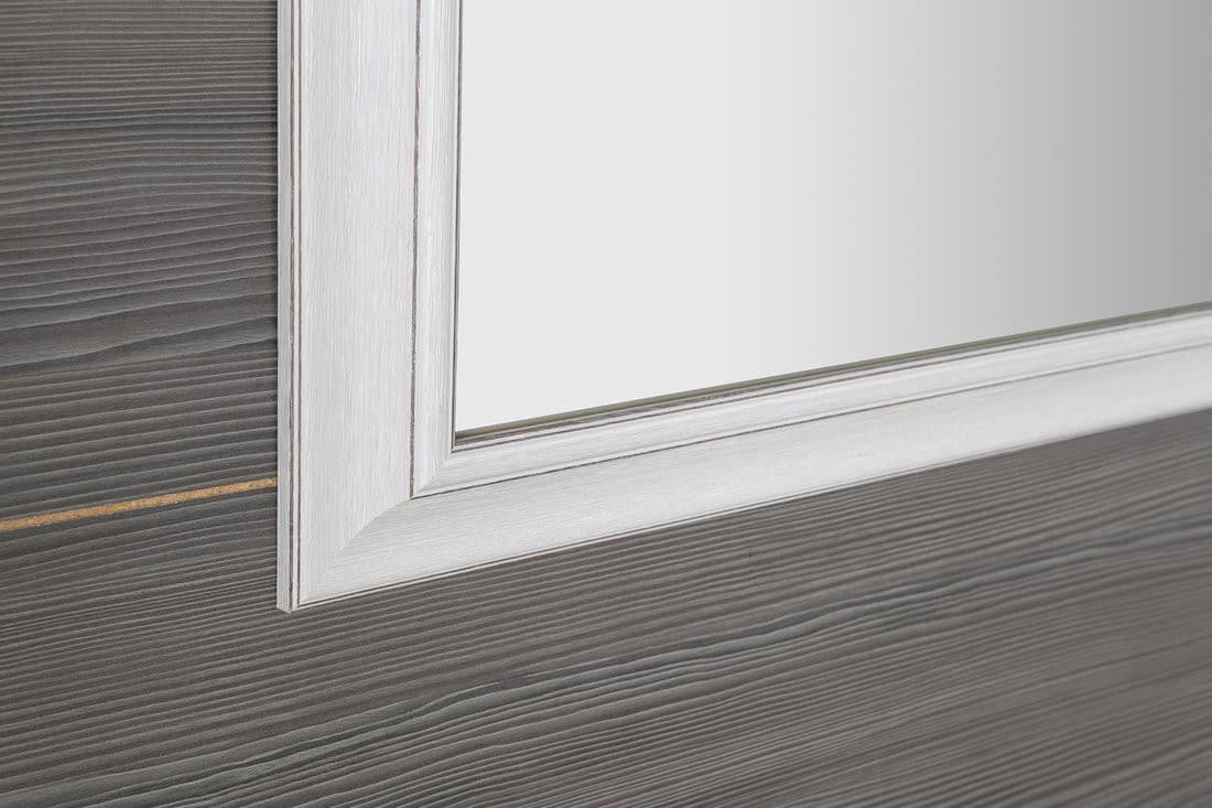 AMBIENTE lustro prostokątne w drewnianej ramie 620x1020 mm, starobiały