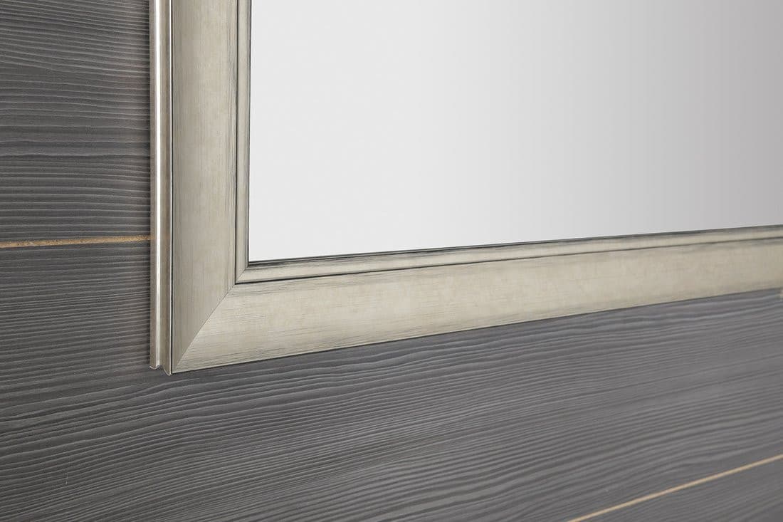 Lustro CORONA w drewnianej ramie, 628x1028 mm, kolor szampan