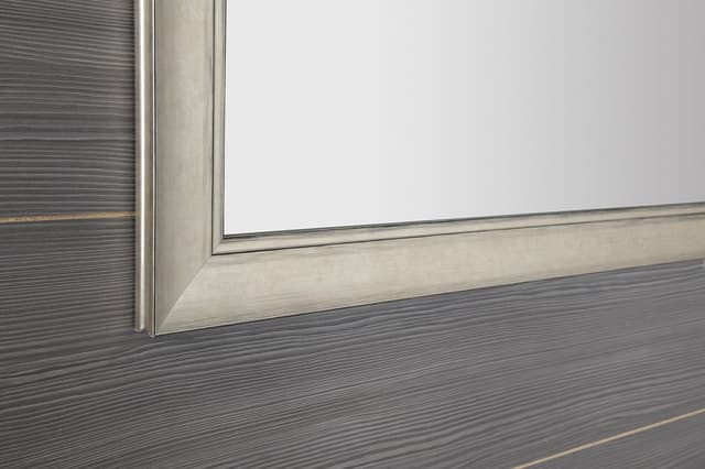 Lustro CORONA w drewnianej ramie, 628x1028 mm, kolor szampan