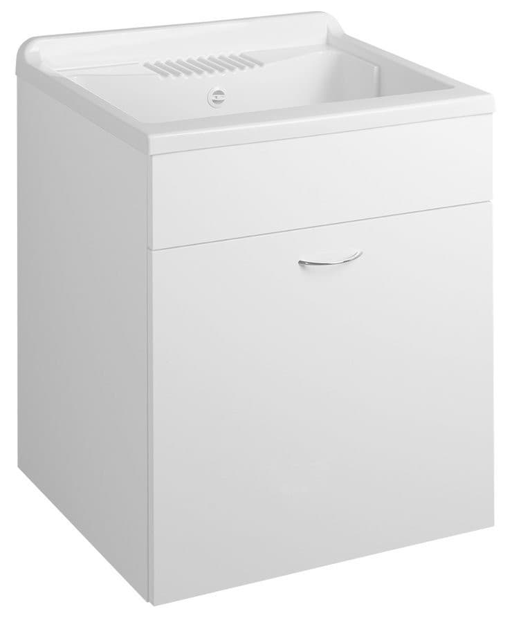 Biała szafka pod zlew 59,5x70x49,4 cm, uniwersalne drzwi