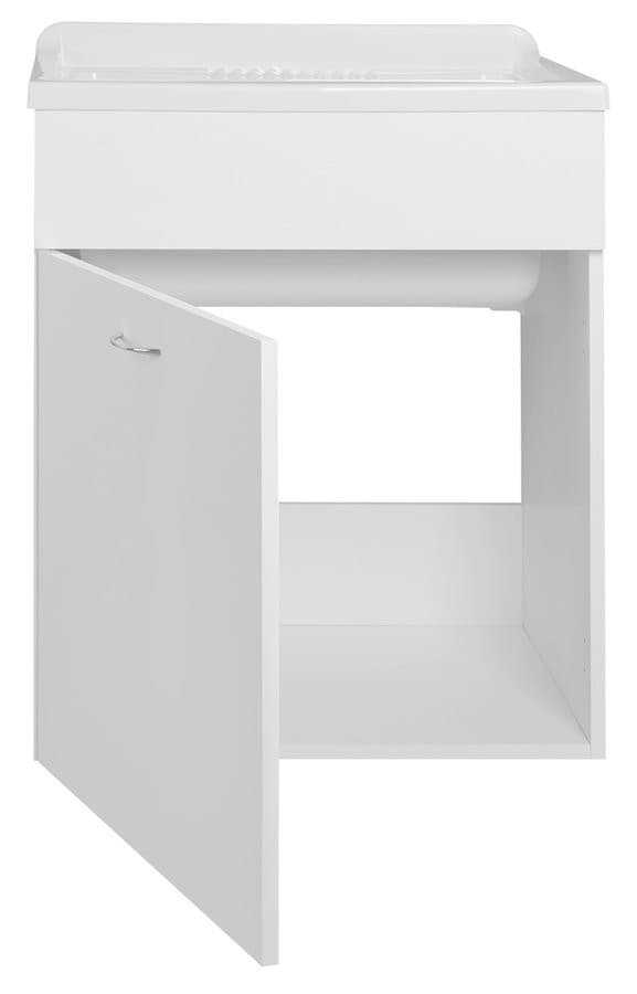 Biała szafka pod zlew 59,5x70x49,4 cm, uniwersalne drzwi