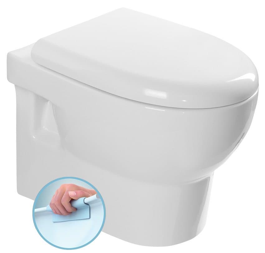 ABSOLUTE miska WC zawieszana Rimless, 35x50 cm, biała