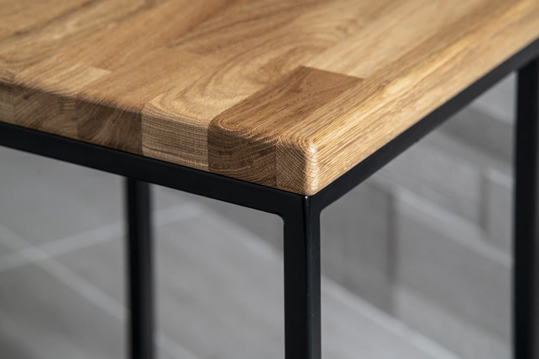 SKA taboret łazienkowy 30x41x30cm (SKA401), czarny mat/dąb
