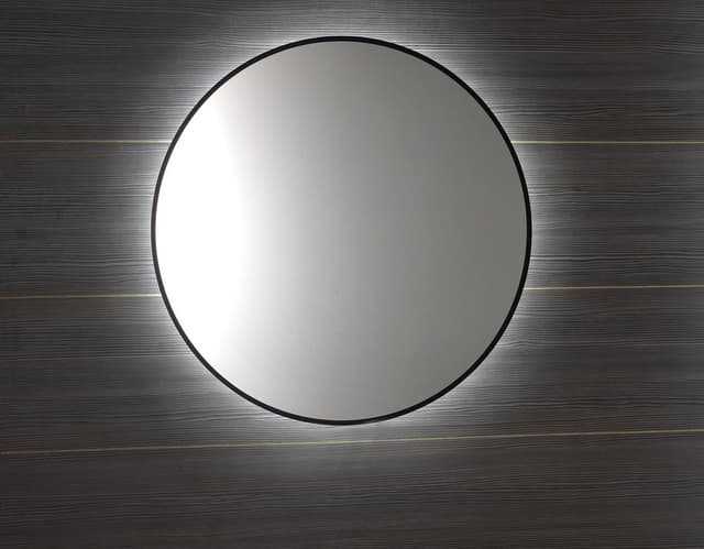 SHARON lustro podświetlane LED Ø 80 cm, matowe czarne