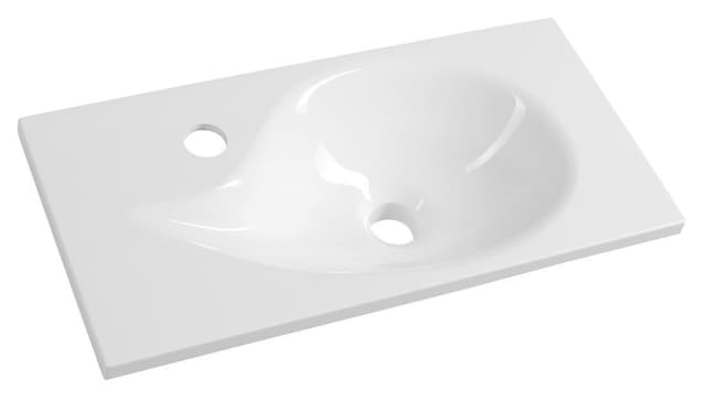 AQUA umywalka kompozytowa prostokątna 50,5x25cm, biały