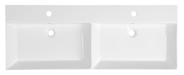 KARE podwójna umywalka meblowa 120x48cm, biała