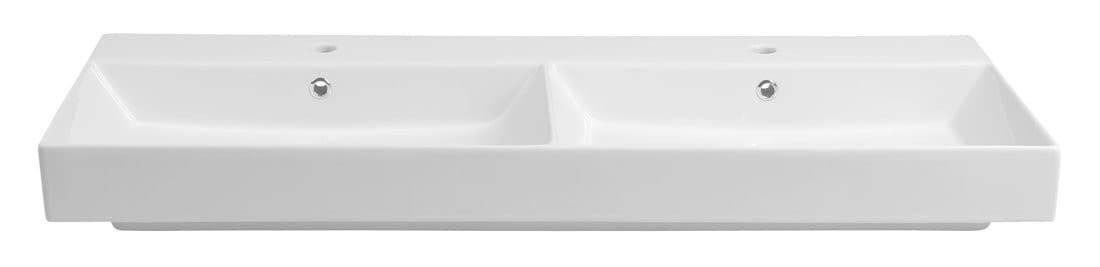 KARE podwójna umywalka meblowa 120x48cm, biała