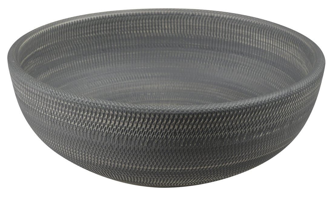 PRIORI umywalka ceramiczna nablatowa okrągła Ø 41 cm, szara z wzorem