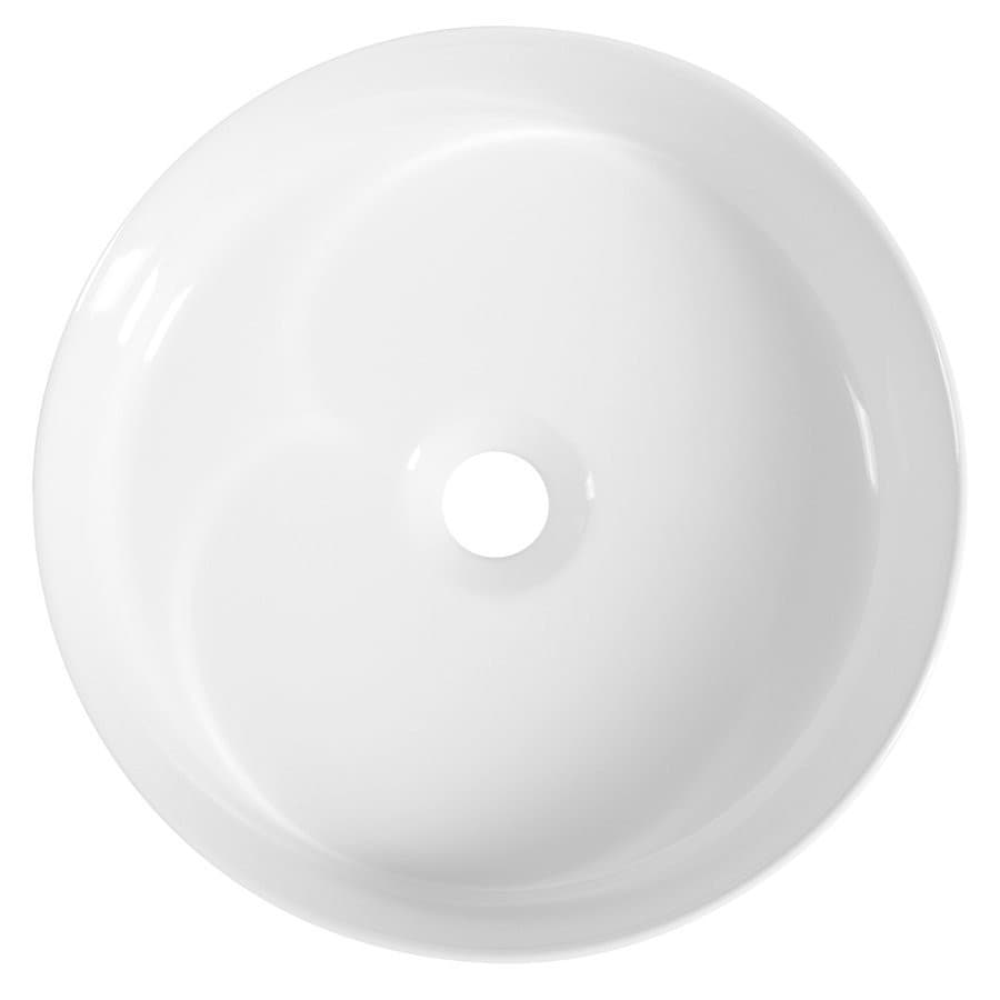 INFINITY ROUND umywalka ceramiczna nablatowa, okrągła Ø36cm, biała